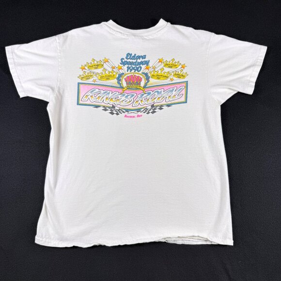 Vintage 1990 King’s Royal Racing Eldora Speedway Graphic T-Shirt Mens XL Retro - Picture 6 of 9